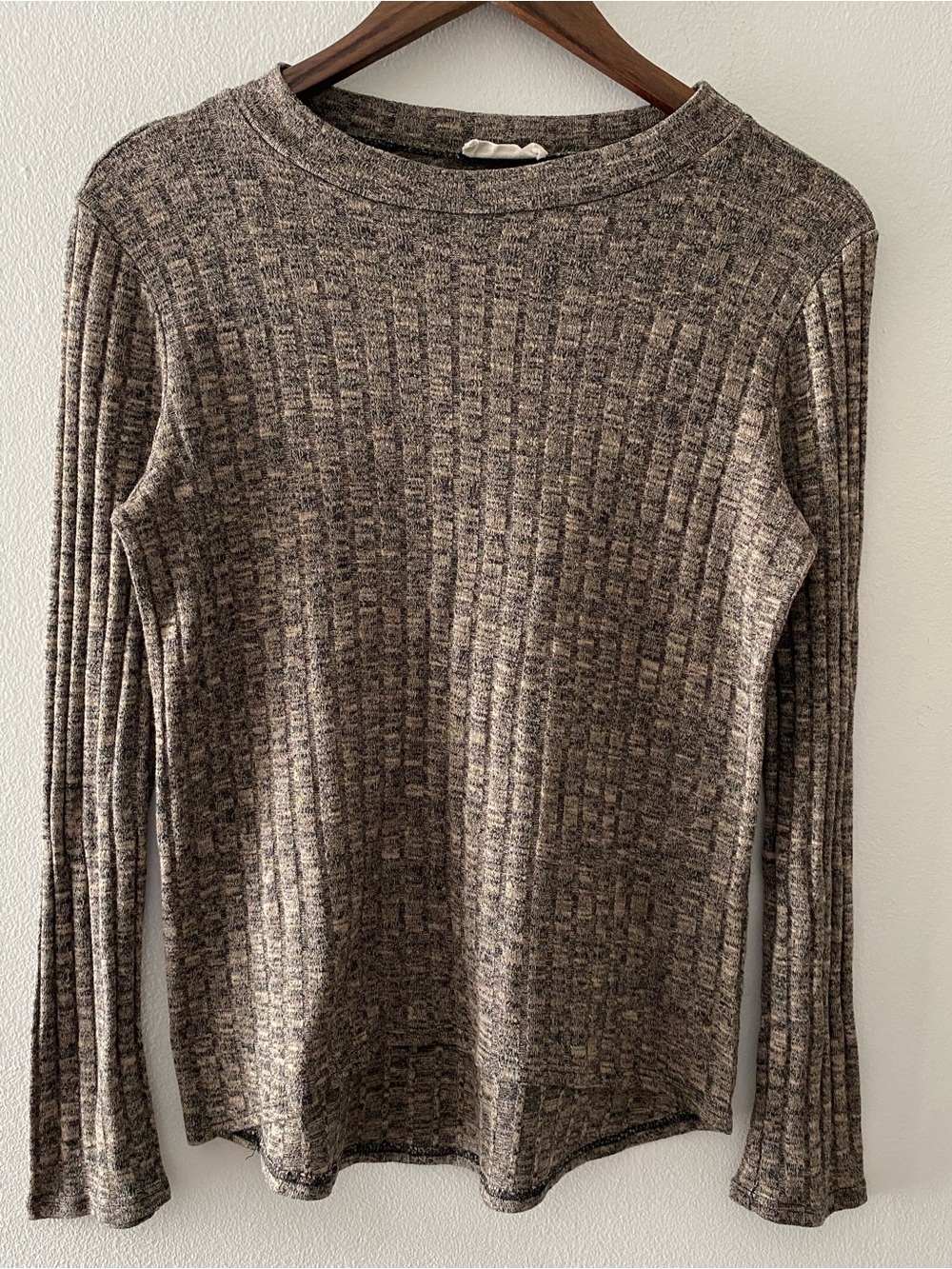 Poetry Women’s Ribbed Long-Sleeve Top - Brown Heather